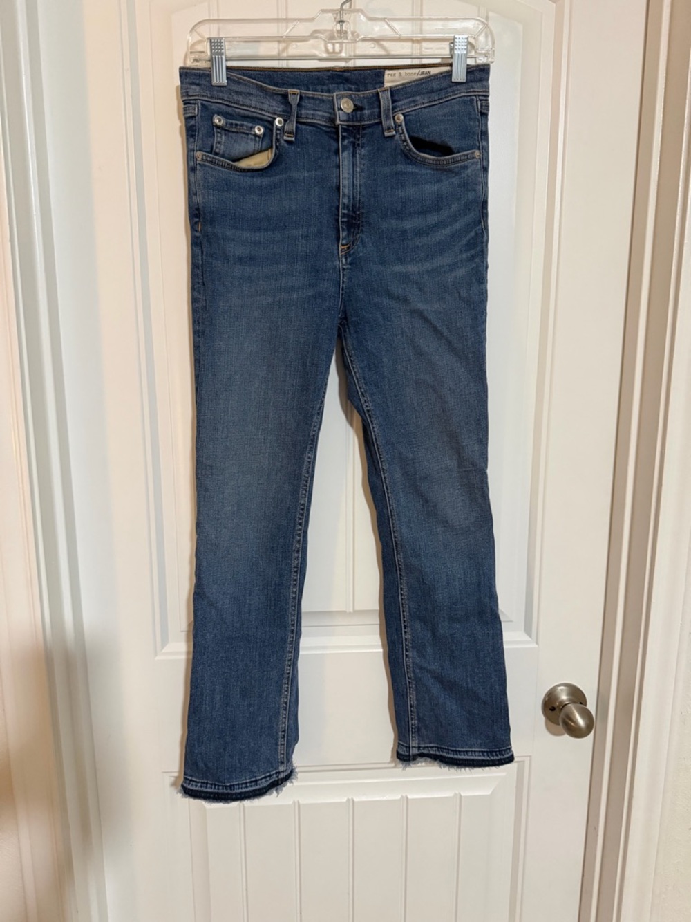 Rag & Bone Hana Ankle Flare Jeans Size 29 Raw Hem Crop